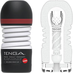 TOC-203H Strong Rolling Head Pre-Lubricated Male Masturbator Vacuum Cup with Powerful Suction Black