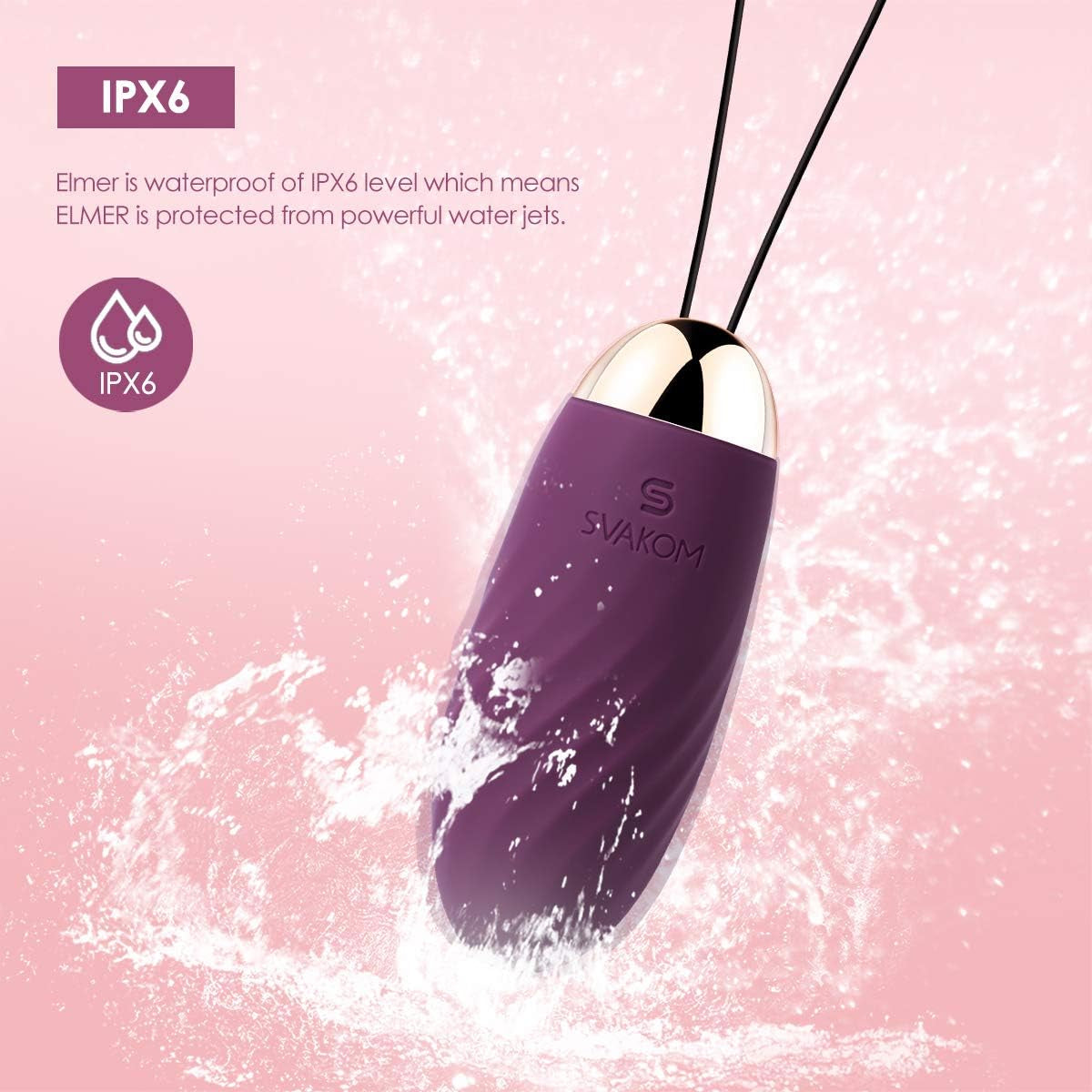 Bullet Vibrator with Remote Control for G Spot Stimulation, Elmer Wireless Vibrating Eggs, Wearable Love Balls with 26 Vibration Patterns, Silicone Clitoral Massager Sex Toys for Women