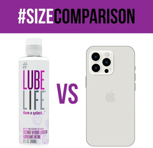 Lubelife Coconut Hybrid Lube –Water & Coconut Oil Personal Lubricant – Smooth, Skin-Safe Formula with Easy Clean for Privacy & Toys, 8 Fl Oz