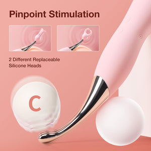 Clitoral Vibrator Adult Sex Toys - Squirting Vibrators Clit G-Spot Dildo Nipple Stimulator for Women Pleasure - High Frequency Personal Massager Wand Adult Sensory Toy 2 Silicone Heads