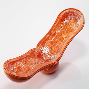 FLIP ORB Sunset Orange Reusable Toy Easy to Clean Male Masturbator, Fully Waterproof