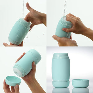 Puffy Mint Green Reusable Male Masturbator Pillowy Soft Pleasure Device
