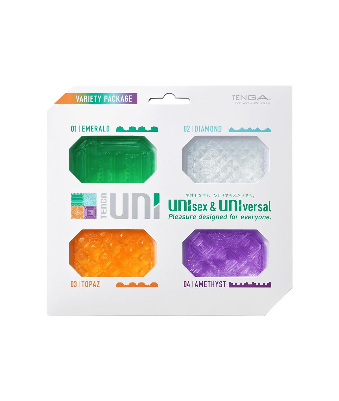 UNI Disposable, One Time Use, Stretchable, Textured, Unisex, Universial, Masturbator Sleeve, Variety Set