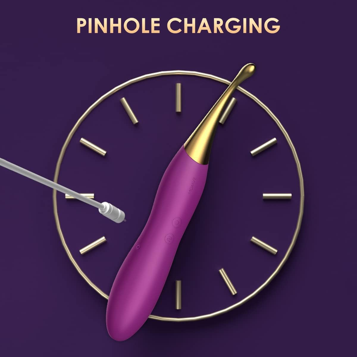 Clitoral Vibrator Sex Toys for Women - Female Squirting Vibrators Clit G-Spot Dildo Nipple Stimulator Anal Vibe - High Frequency Personal Massager Wand Adult Sensory Toy 2 Silicone Heads