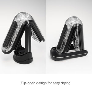 FLIP 0 (Zero) Gravity EV (Electronic Vibration) Male Masturbator, Reusable Sleeve Vibrator, Gravity Black