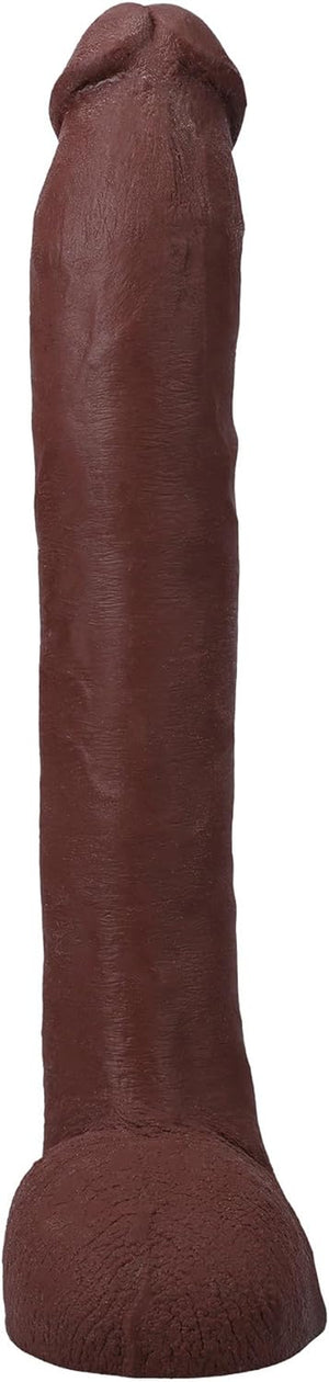 Signature Series - Hollywood Cash - 11 Inch ULTRASKYN Dildo with Removable Vac-U-Lock Suction Cup - F-Machine & Harness Compatible - for Adults Only, Chocolate