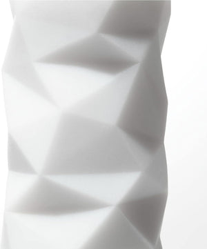 3D Sensual Massage Male Masturbator Soothing Sculpted Masturbation Cup for Men Reusable Pleasure Sleeve Device TNH-004 POLYGON, White (TNH004)
