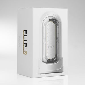 Flip 0 Electronic Massage Cup for Men Masturbation, Reusable Stimulating Pleasure Device, Male Toy Masturbator, White