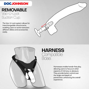 Signature Series - Dredd - 13.5 Inch ULTRASKYN Dildo with Removable Vac-U-Lock Suction Cup - F-Machine & Harness Compatible - for Adults Only, Chocolate