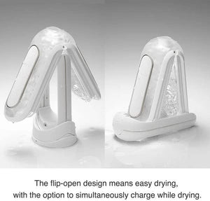Flip 0 Electronic Massage Cup for Men Masturbation, Reusable Stimulating Pleasure Device, Male Toy Masturbator, White