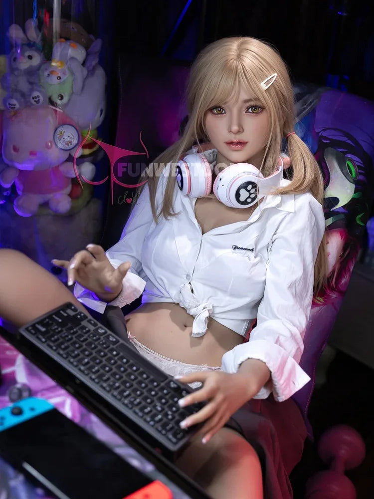 159cm(5.2ft) A Cup Small tits Blonde Hair Sweet Young TPE Sex Doll|Fun West Doll