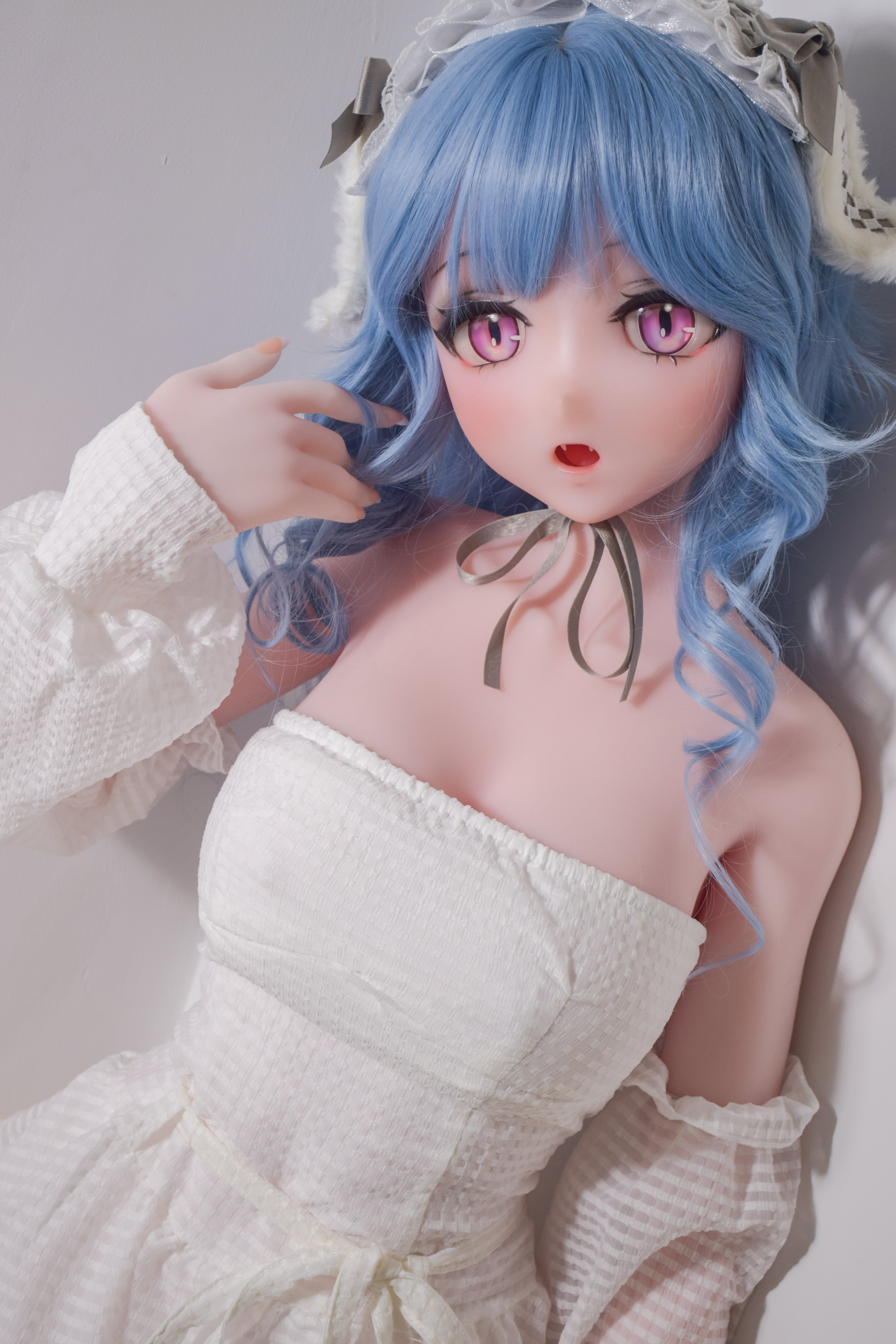 Realistic 1:1 Movable Silicone Doll – Icy Blue Waves & Parisian Lolita Style