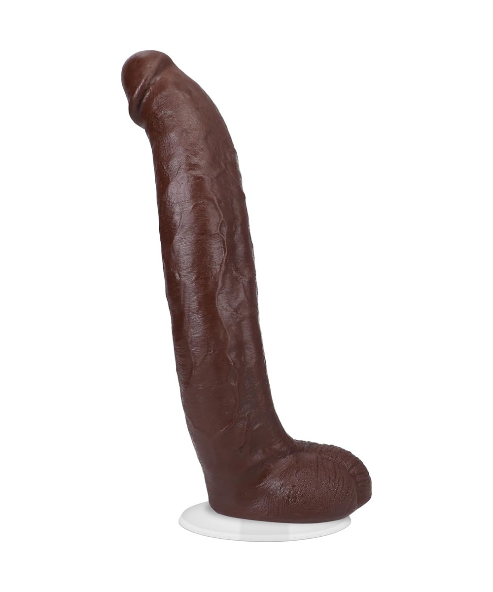 Signature Series - Brickzilla - 13 Inch ULTRASKYN Dildo with Removable Vac-U-Lock Suction Cup - F-Machine & Harness Compatible - for Adults Only, Chocolate
