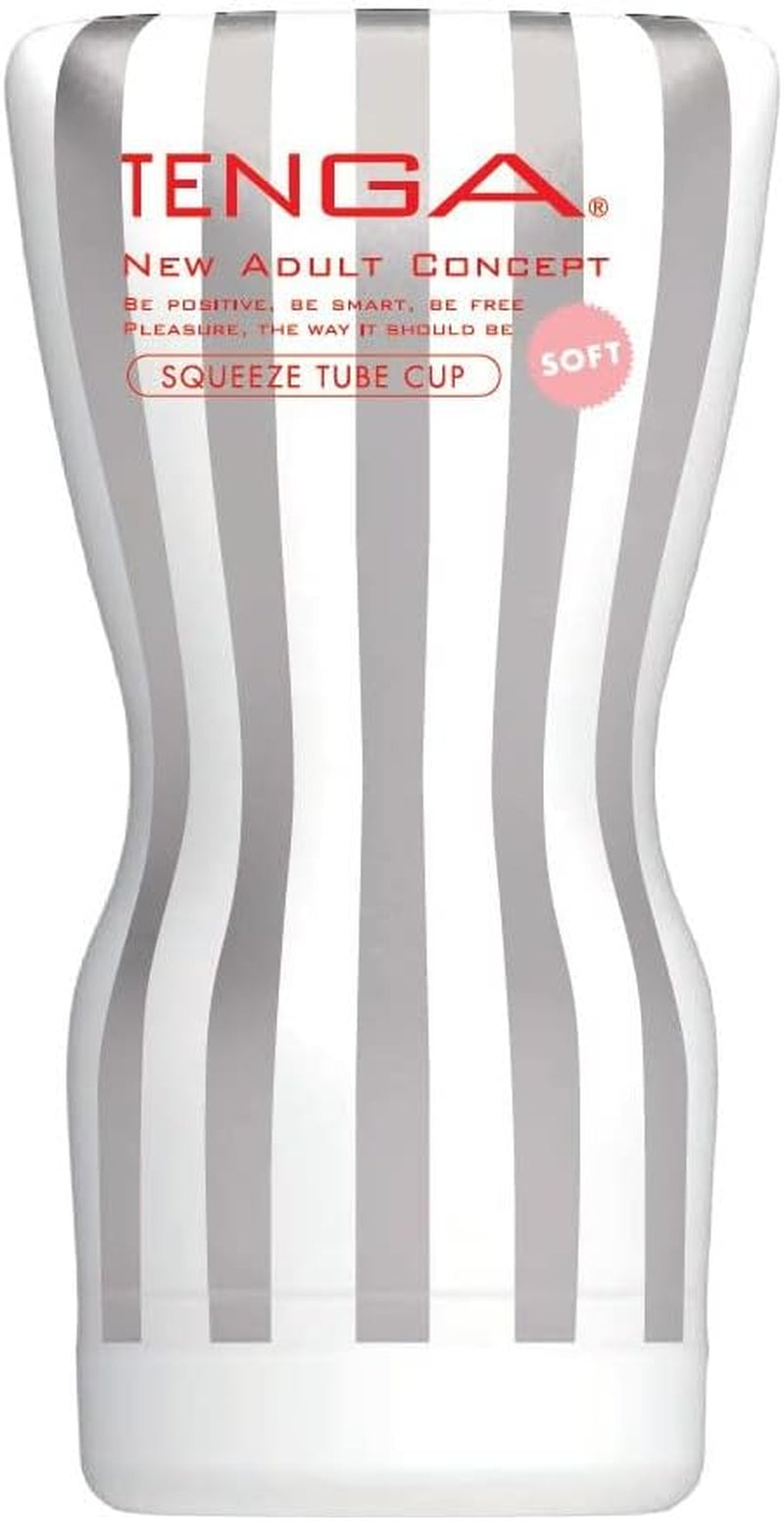 TOC-202S Gentle Soft Case Squeezable Pre-Lubricated Male Masturbator Vacuum Cup with Powerful Suction White