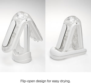 FLIP 0 (Zero) Gravity EV (Electronic Vibration) Male Masturbator, Reusable Sleeve Vibrator, Gravity White