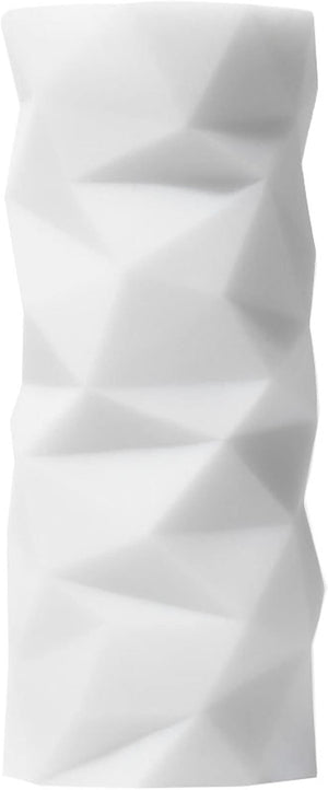 3D Sensual Massage Male Masturbator Soothing Sculpted Masturbation Cup for Men Reusable Pleasure Sleeve Device TNH-004 POLYGON, White (TNH004)