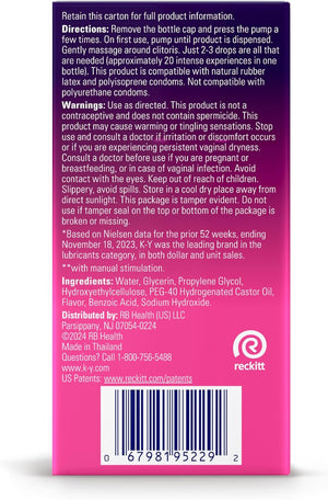Intense Female Lubricant Arousal Gel Lube for Her Multi 0.34 Fl Oz (Pack of 1)