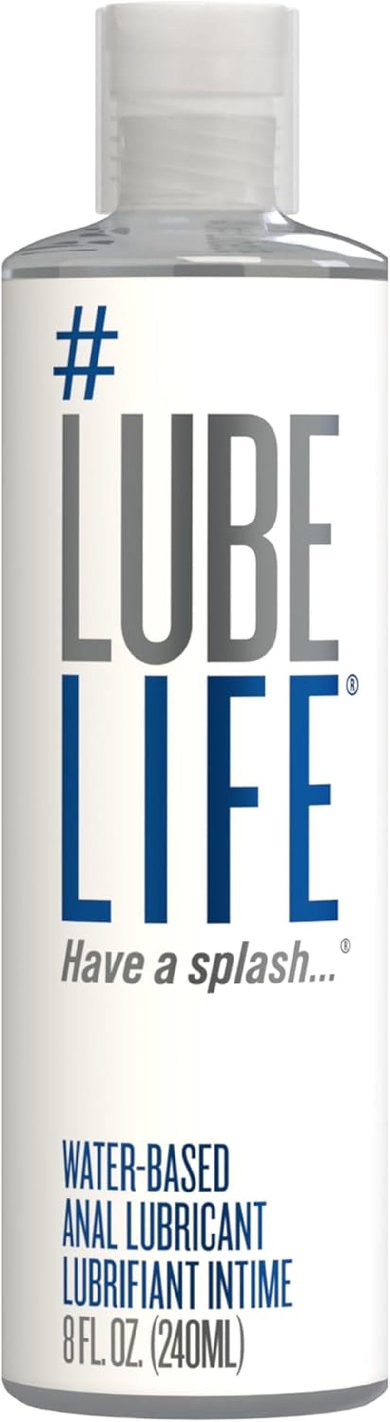 Lubelife Water-Based Anal Lube for Men, Women & Couples – Personal Lubricant Safe for Ingestion, Toy & Condom Compatible, Water Based Lubricant Gel for Privacy & Intimacy (8 Fl Oz)