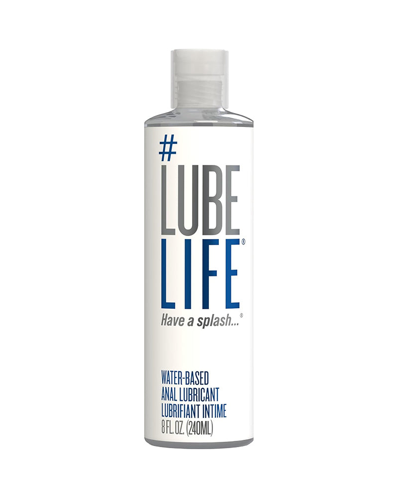Lubelife Water-Based Anal Lube for Men, Women & Couples – Personal Lubricant Safe for Ingestion, Toy & Condom Compatible, Water Based Lubricant Gel for Privacy & Intimacy (8 Fl Oz)
