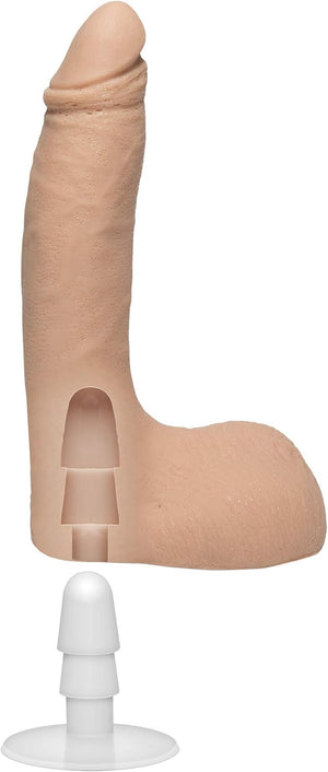 Signature Series - Randy - 8.5 Inch Realistic ULTRASKYN Dildo with Removable Vac-U-Lock Suction Cup - F-Machine & Harness Compatible - for Adults Only, Vanilla