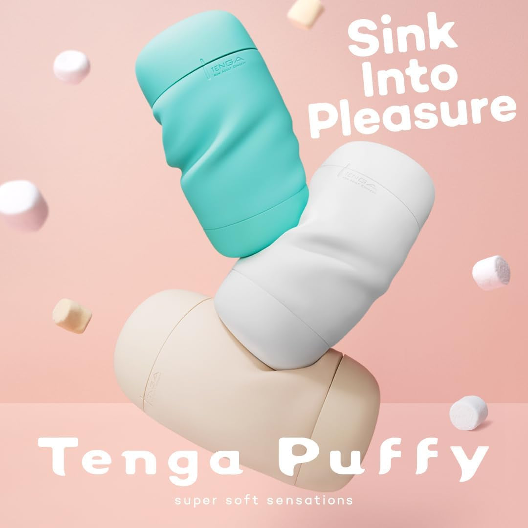 Puffy Sugar White Reusable Male Masturbator Pillowy Soft Pleasure Device