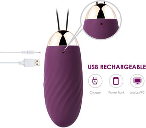 Bullet Vibrator with Remote Control for G Spot Stimulation, Elmer Wireless Vibrating Eggs, Wearable Love Balls with 26 Vibration Patterns, Silicone Clitoral Massager Sex Toys for Women