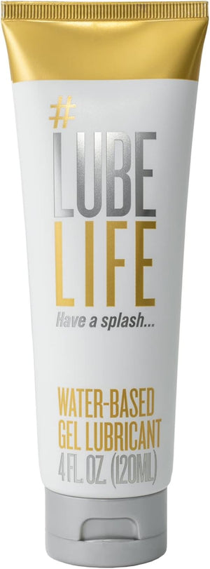 Lubelife Thick Water Based Lube – Gel Personal Lubricant for Men, Women & Couples – Non-Drip Jelly Texture, Toy & Condom Safe, Travel Size, 4 Fl Oz