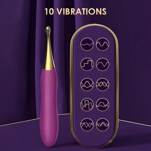Clitoral Vibrator Sex Toys for Women - Female Squirting Vibrators Clit G-Spot Dildo Nipple Stimulator Anal Vibe - High Frequency Personal Massager Wand Adult Sensory Toy 2 Silicone Heads