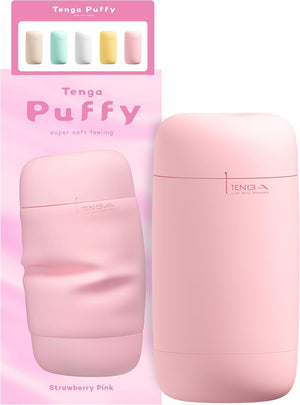 Puffy Strawberry Pink Reusable Male Masturbator Pillowy Soft Pleasure Device