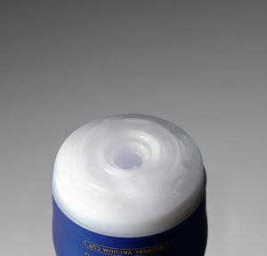 Premium Disposable, One Time Use, Prelubricated, Male Masturbator Dual Sensation Cup, Blue