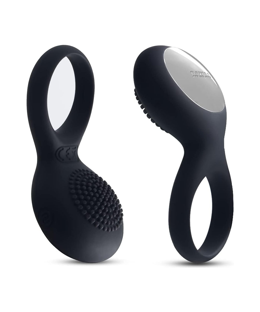 Vibrating Cock Ring Sex Toys - Penis Ring Clitoral Vibrators 2 in 1 Male Ring for Couples Pleasure - Men Sex Toy Stimulation with 5*5 Vibrations Strechy Adult Sensory Toy &, Games