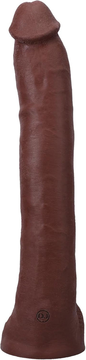 Signature Series - Hollywood Cash - 11 Inch ULTRASKYN Dildo with Removable Vac-U-Lock Suction Cup - F-Machine & Harness Compatible - for Adults Only, Chocolate