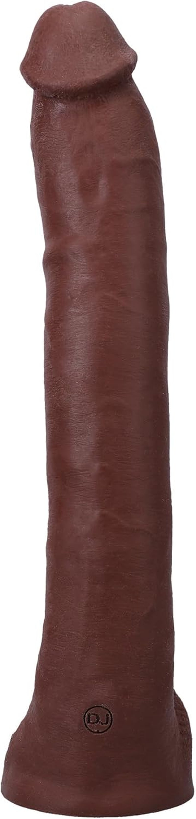 Signature Series - Hollywood Cash - 11 Inch ULTRASKYN Dildo with Removable Vac-U-Lock Suction Cup - F-Machine & Harness Compatible - for Adults Only, Chocolate