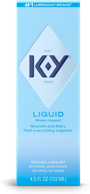 Liquid Lube, Personal Lubricant, NEW Water-Based Formula, Safe for Anal Use, Safe to Use with Latex Condoms, for Men, Women and Couples, Body Friendly 4.5 FL OZ