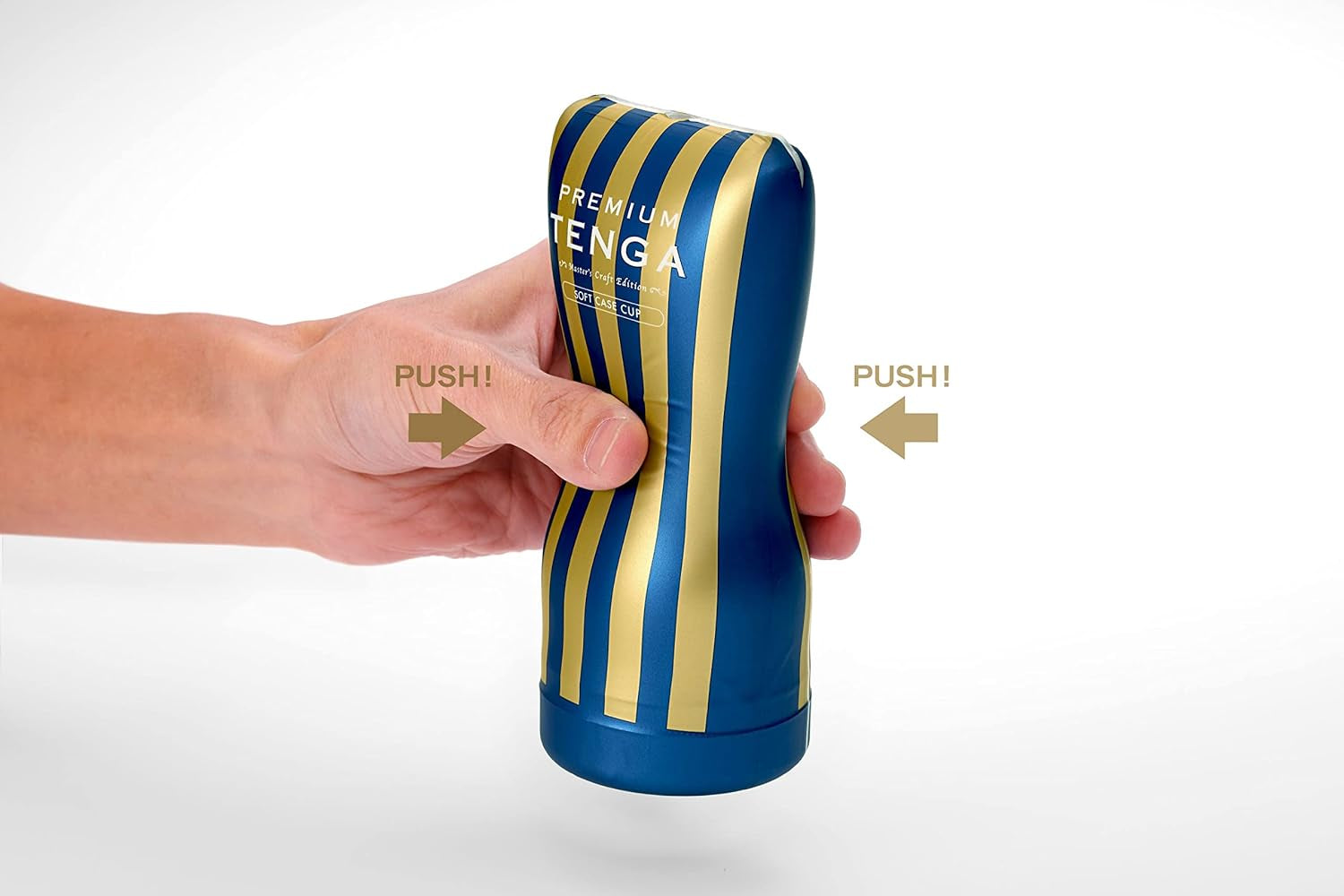 TOC-202PT Premium  Soft Case Cup Male Masturbator Cup with Powerful Suction,Blue