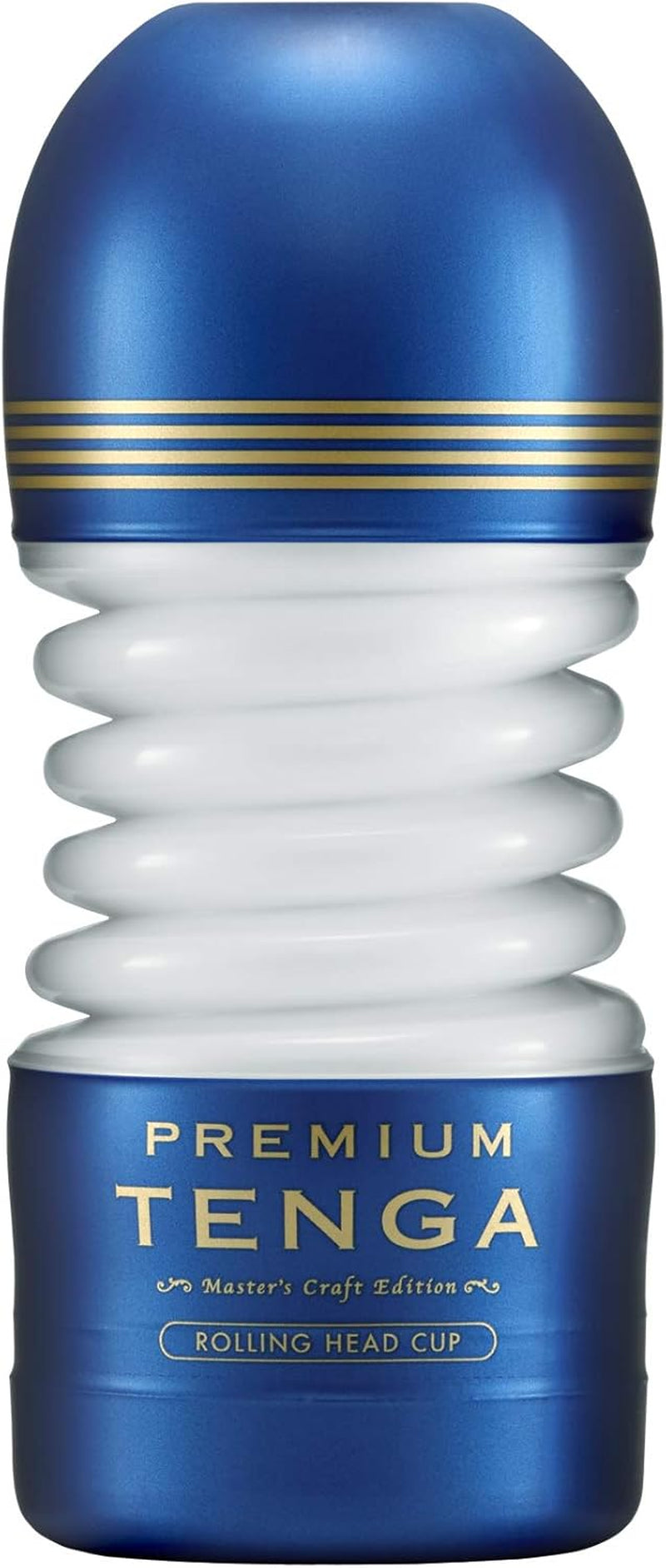 Rolling Head Male Masturbator Vacuum Cup Pleasure Device, Premium Blue