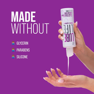 Lubelife Coconut Hybrid Lube –Water & Coconut Oil Personal Lubricant – Smooth, Skin-Safe Formula with Easy Clean for Privacy & Toys, 8 Fl Oz