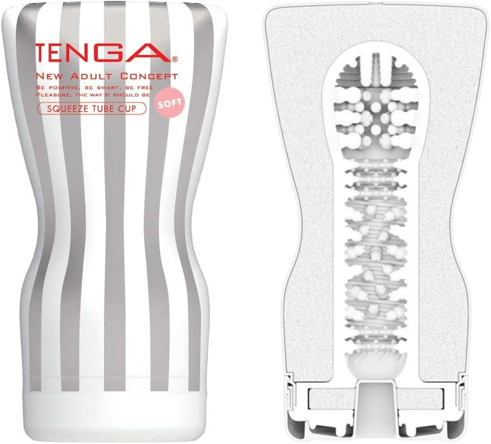 TOC-202S Gentle Soft Case Squeezable Pre-Lubricated Male Masturbator Vacuum Cup with Powerful Suction White