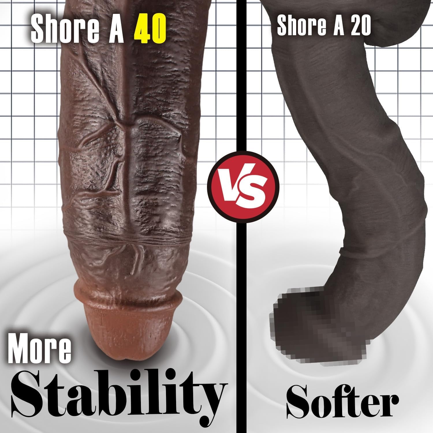 Sex Toy 10 Inch Realistic Big Black Dildo, Lifelike Huge Curved Dildo for G Spot and Anal Play with Powerful Suction Cup, Dual Density Silicone Black Sex Toys for Men and Women