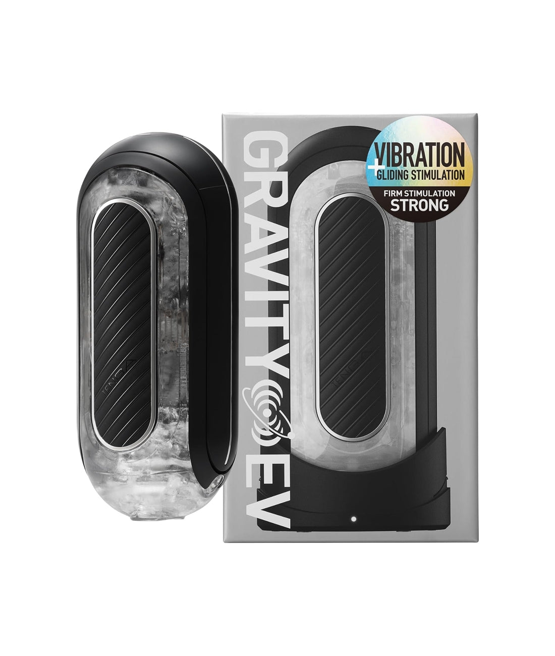 FLIP 0 (Zero) Gravity EV (Electronic Vibration) Male Masturbator, Reusable Sleeve Vibrator, Gravity Black