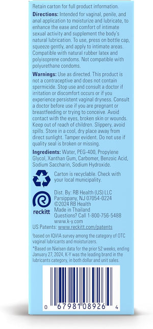 Liquid Lube, Personal Lubricant, NEW Water-Based Formula, Safe for Anal Use, Safe to Use with Latex Condoms, for Men, Women and Couples, Body Friendly 4.5 FL OZ