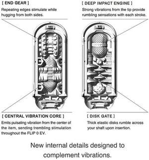 Flip 0 Electronic Massage Cup for Men Masturbation, Reusable Stimulating Pleasure Device, Male Toy Masturbator, White