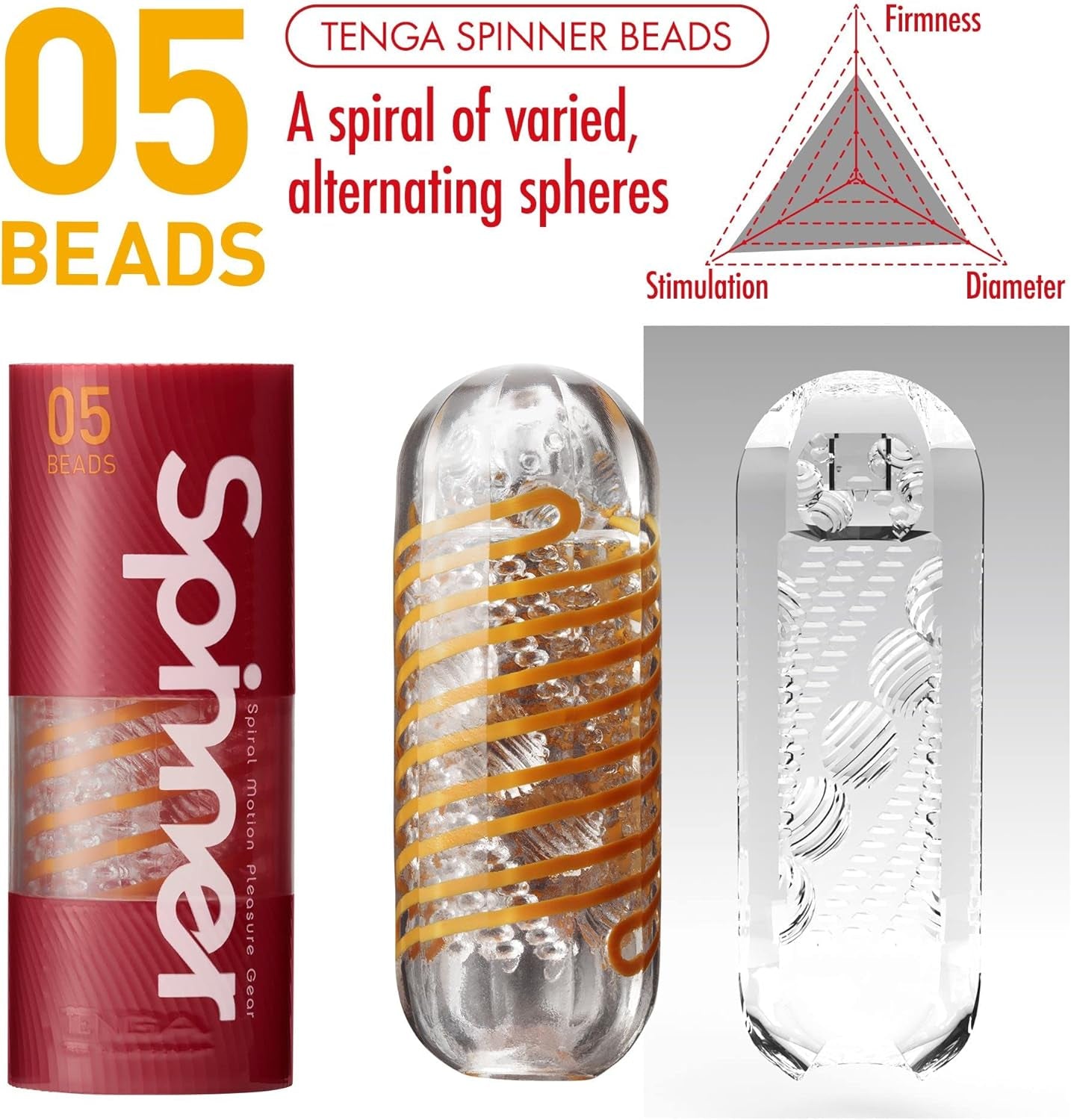 Spinner SPN-005 Beads Reusable Spiral-Motion Male Masturbator