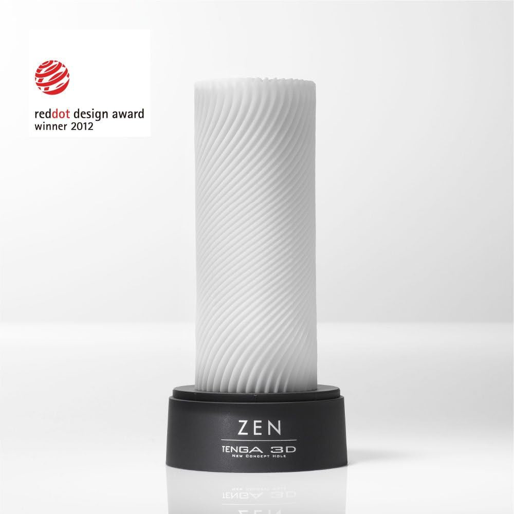 Zen 3D Sensual Sleeve Male Masturbator, Soothing Sculpted and Reusable Massager, TNH-003 Zen, White (TNH003)