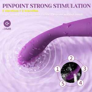 COCO G Spot Vibrator - 8 Seconds to Climax Finger Shaped Waterproof Vibes for Women - 5*5 Vibrations Clit Nipple Personal Massagers - Adult Female Sex Toys
