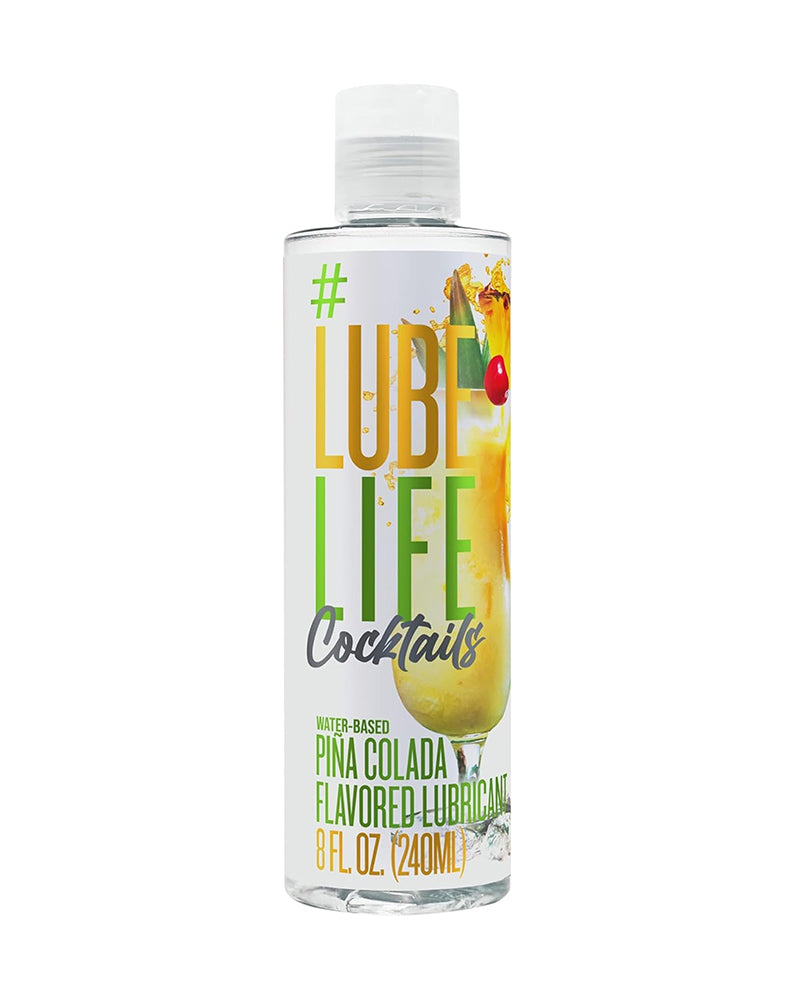 Lubelife Water-Based Piña Colada Flavored Lubricant, Personal Lube for Men, Women and Couples, Made without Added Sugar, 8 Fl Oz