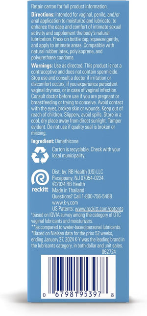 Silicone Lube, Premium Personal Lubricant, Silicone-Based Formula, Safe to Use with Condoms, for Men, Women and Couples, 4.5 Fl Oz