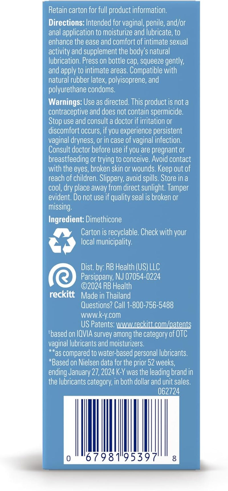 Silicone Lube, Premium Personal Lubricant, Silicone-Based Formula, Safe to Use with Condoms, for Men, Women and Couples, 4.5 Fl Oz