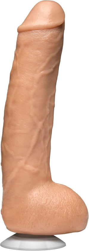 Signature Series - the Legendary John Holmes - 12 Inch Realistic ULTRASKYN Dildo with Removeable Vac-U-Lock Suction Cup - F-Machine & Harness Compatible - for Adults Only, Vanilla