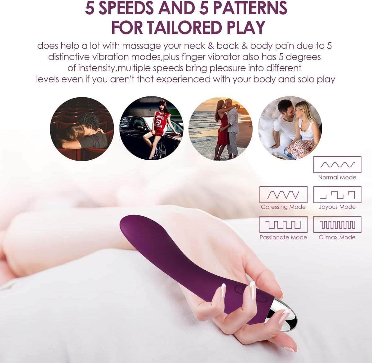 G Spot Vibe Dildo Vibrator with 25 Playful Vibration Pattern, Clitoral Stimulator for Women Couple Adult Sex Toys & Foreplay